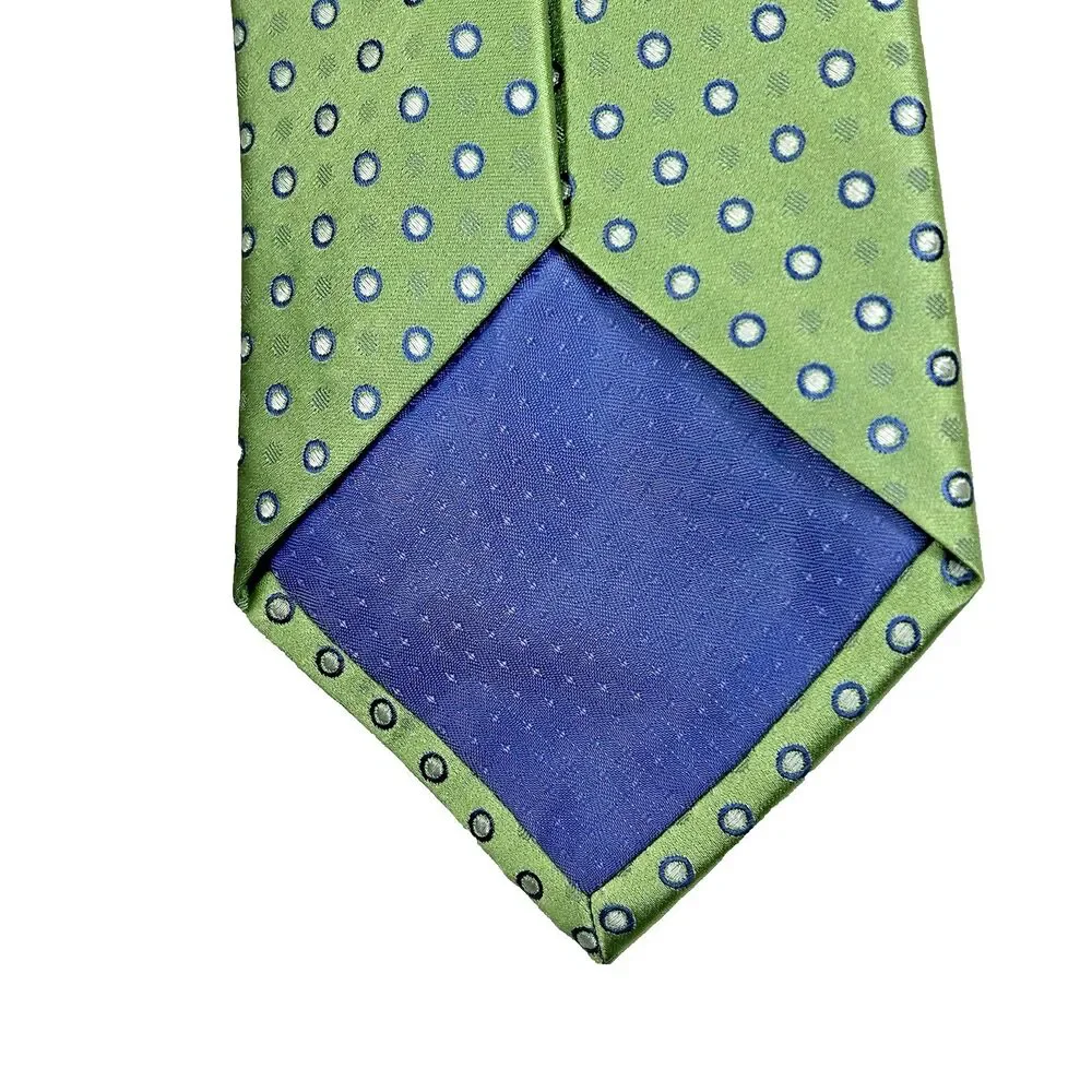 Tango Silk Necktie Green Blue Polka Dot Business Career 59